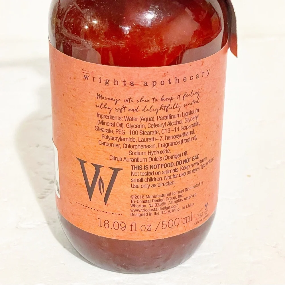 Wrights Apothecary Energy Lotion Manadarin Ginger Tea Tree With Essential‎ Oil